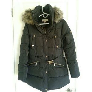 Michael Kors Black Puffer Winter Down Coat L